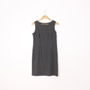 Mario Serrani Italy Black and White Shift Sleeveless Dress